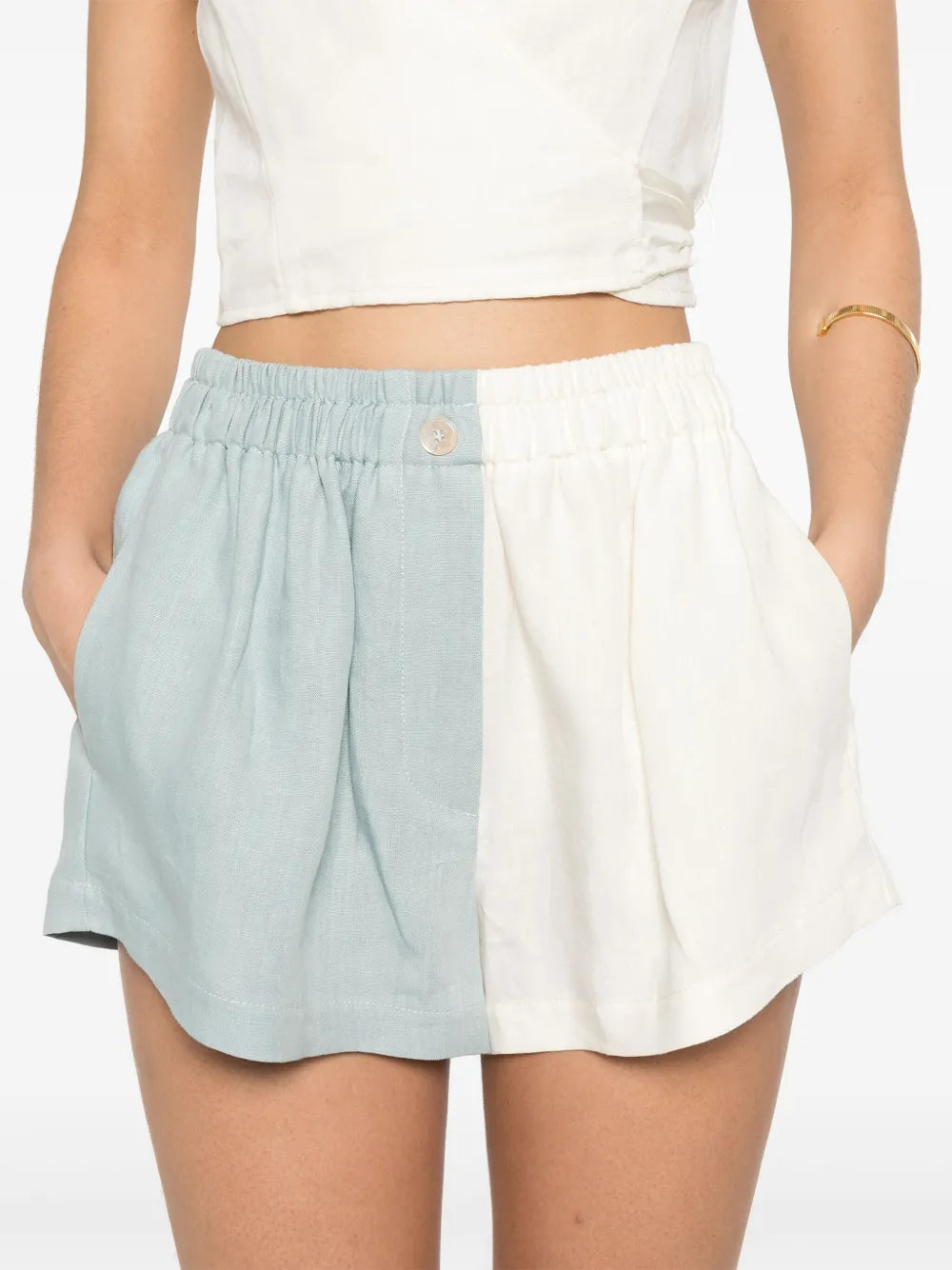 colour-block shorts