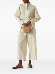 wide-leg cropped trousers