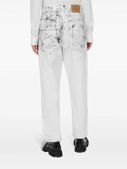 distressed-effect jeans