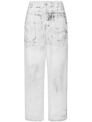 distressed-effect jeans