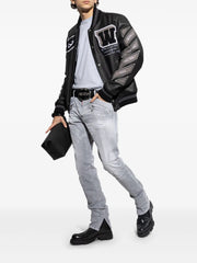 distressed-effect jeans