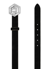 logo-engraved buckle belt