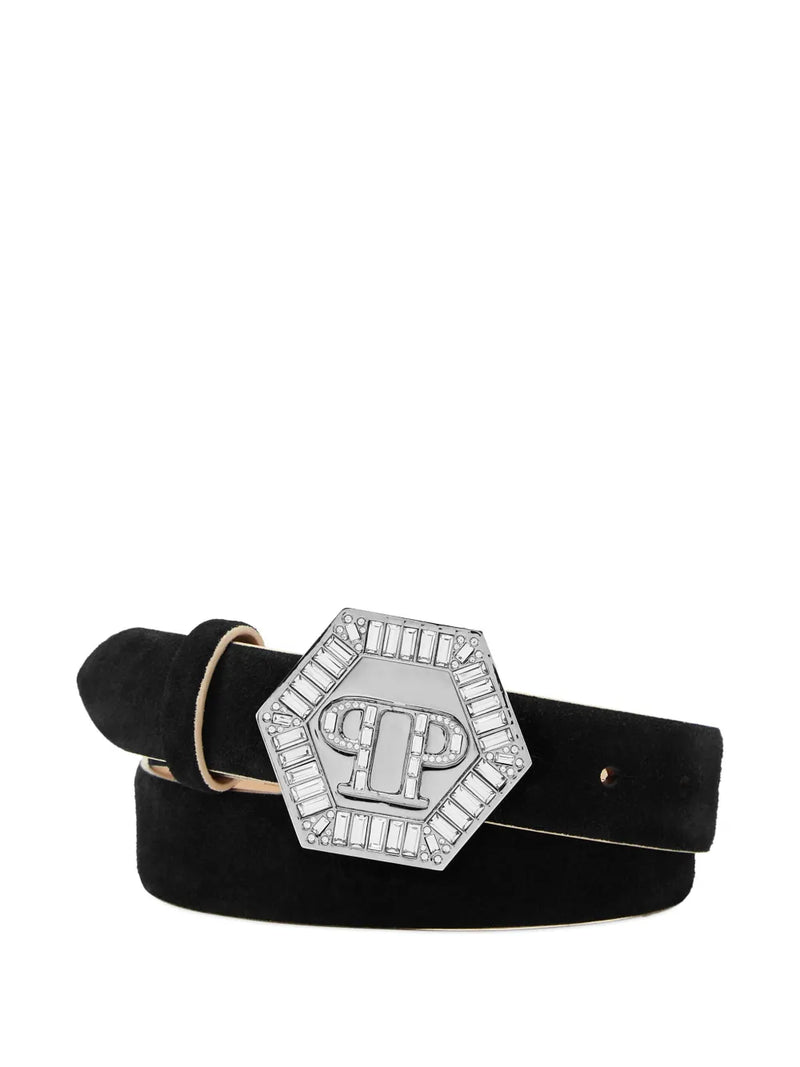 logo-engraved buckle belt