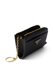 Saffiano-leather keychain