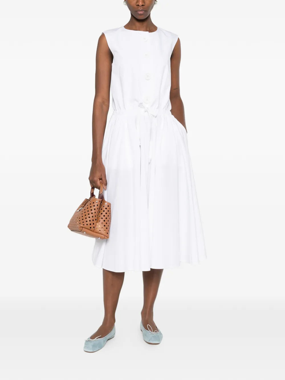 buttoned midi dress