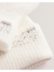 Ted Baker Keriis Rhinestone Knitted Hat And Gloves Set Women's