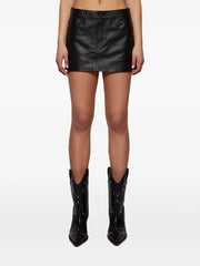 leather mini skirt