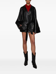 leather mini skirt