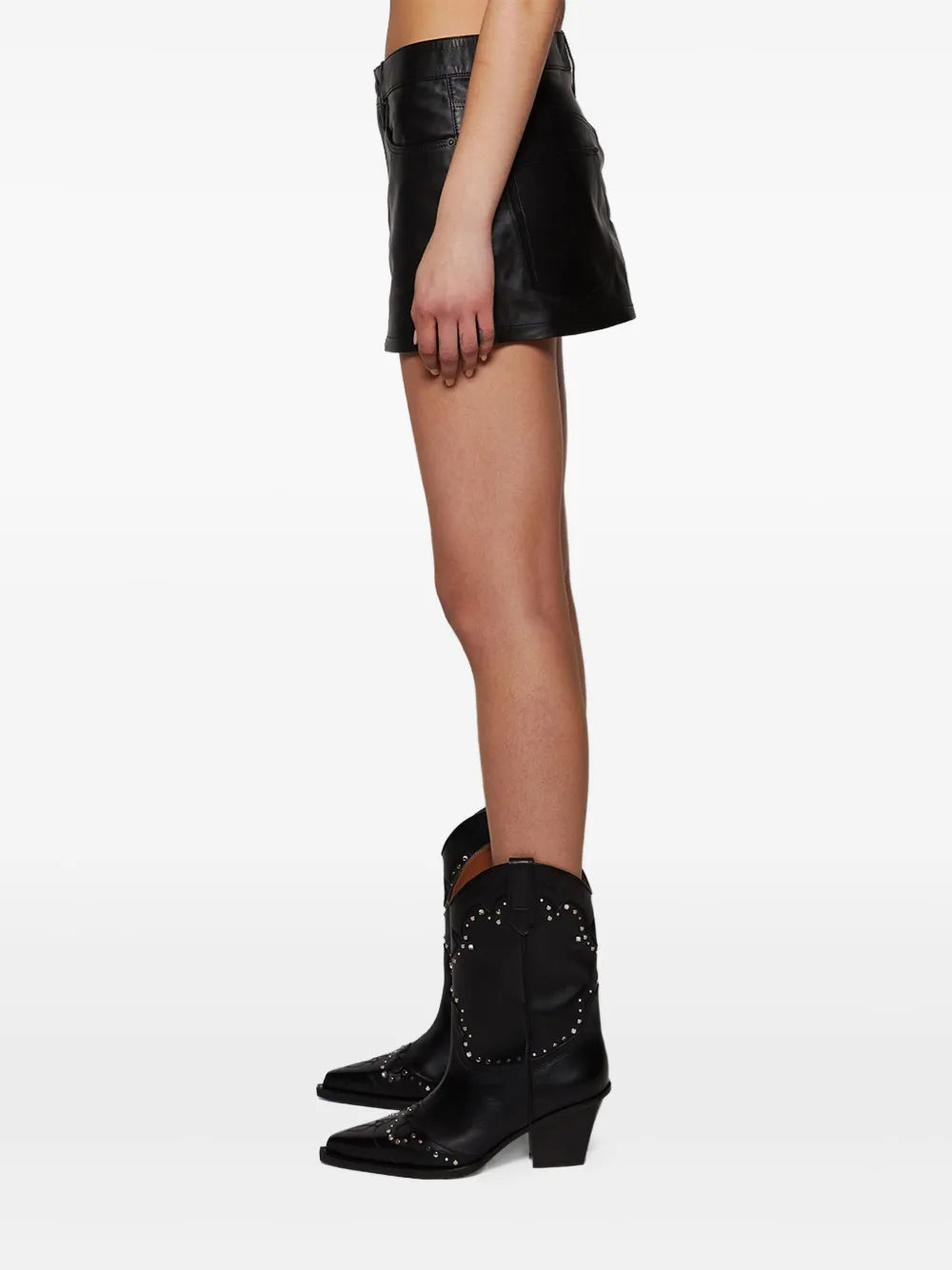 leather mini skirt