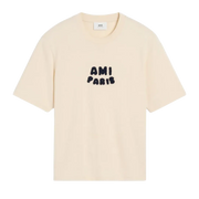 AMI Paris logo-patch T-Shirt light beige