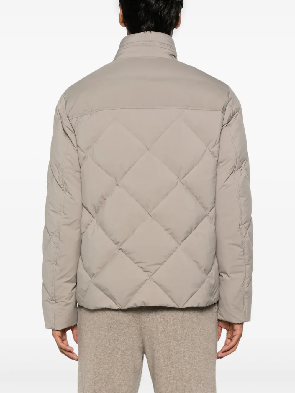 diamond-quilted jacket