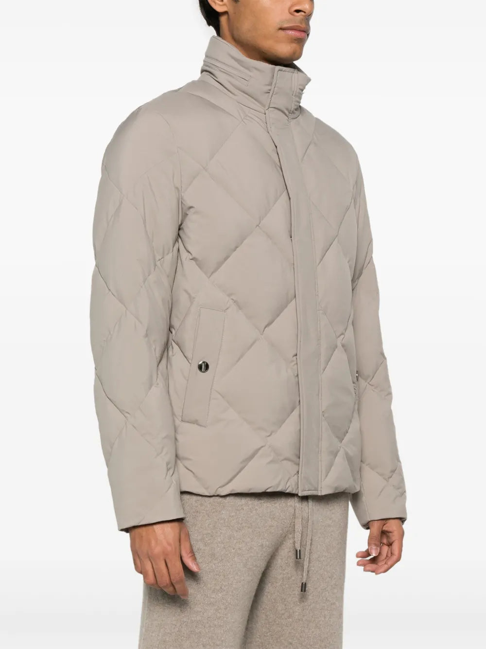 diamond-quilted jacket