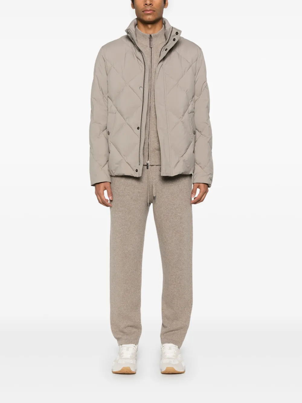 diamond-quilted jacket