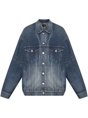 Tape Type-print denim jacket