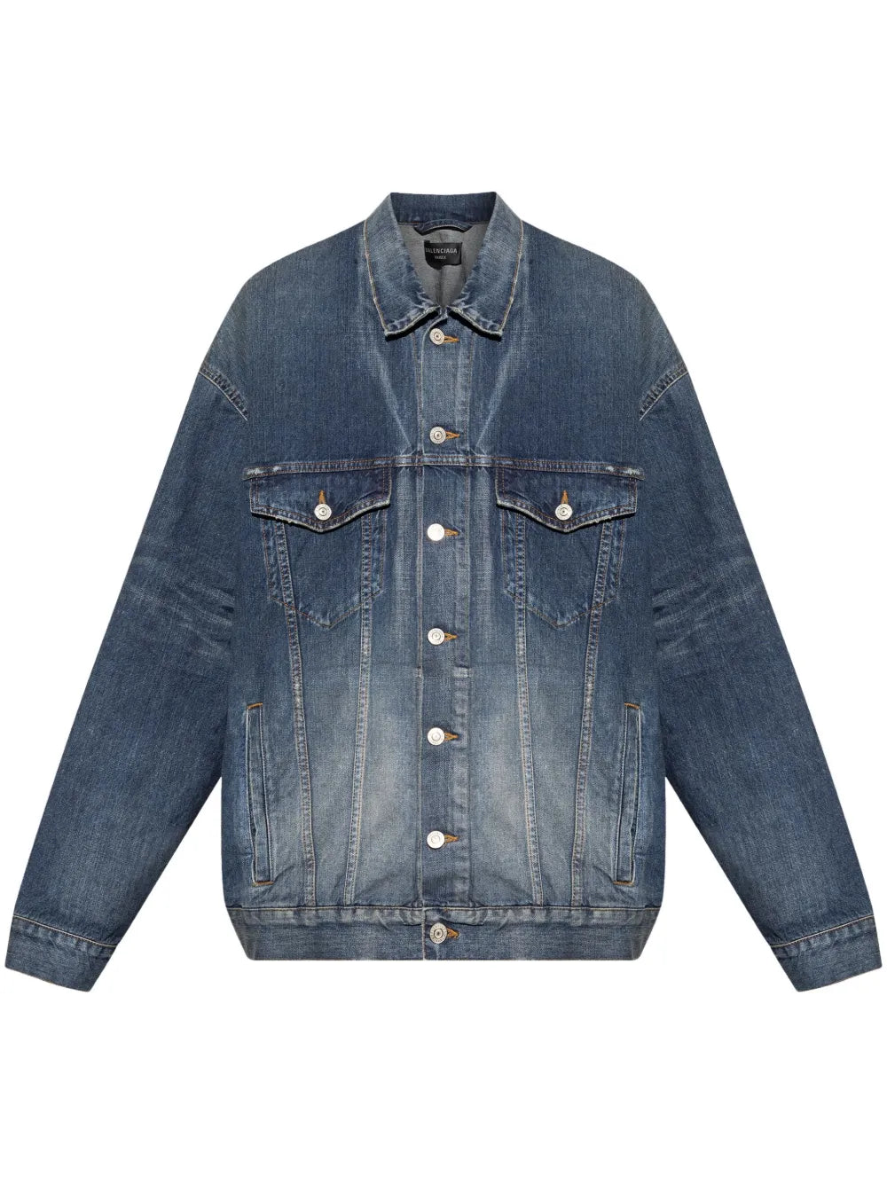 Tape Type-print denim jacket