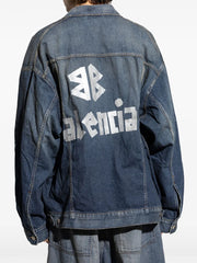Tape Type-print denim jacket