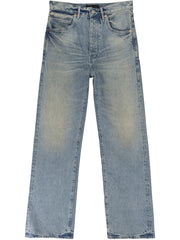 P018 Worn Clean Blue jeans