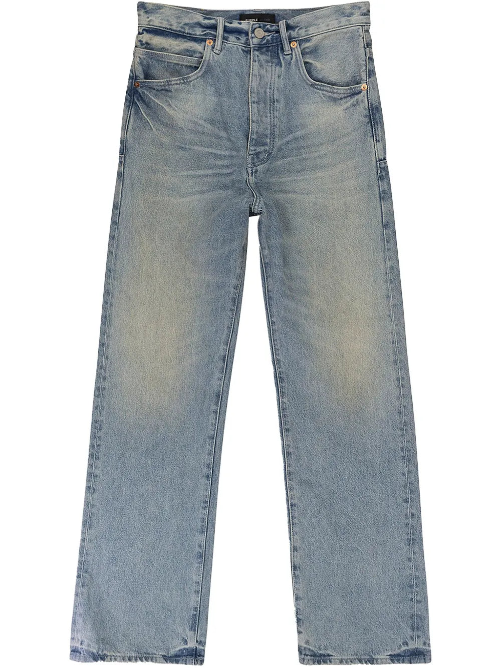 P018 Worn Clean Blue jeans
