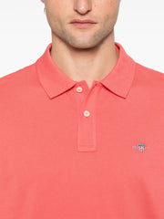 shield-motif short-sleeve polo shirt