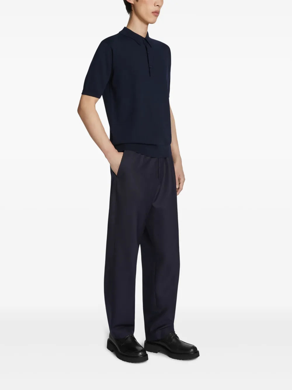 merino-wool polo shirt