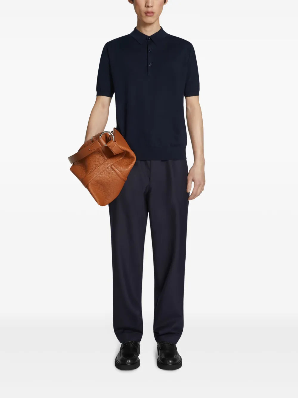 merino-wool polo shirt