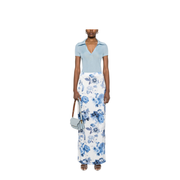 Floral Print Maxi Skirt In Multicolour