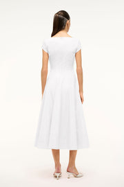 SHORT SLEEVE WELLS DRESS WHITE