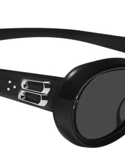 Cocoa oval-frame sunglasses