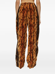printed straight trousers