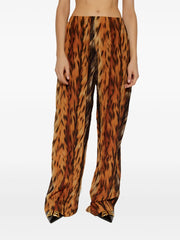 printed straight trousers