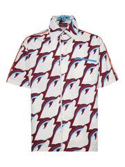 dolphin-print shirt