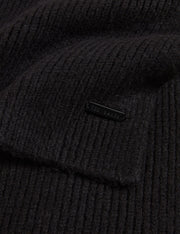 Ted Baker Lidiies Ribbed Wool Blend Knitted Scarf In Black Women's