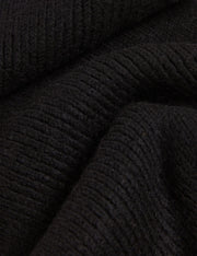 Ted Baker Lidiies Ribbed Wool Blend Knitted Scarf In Black Women's
