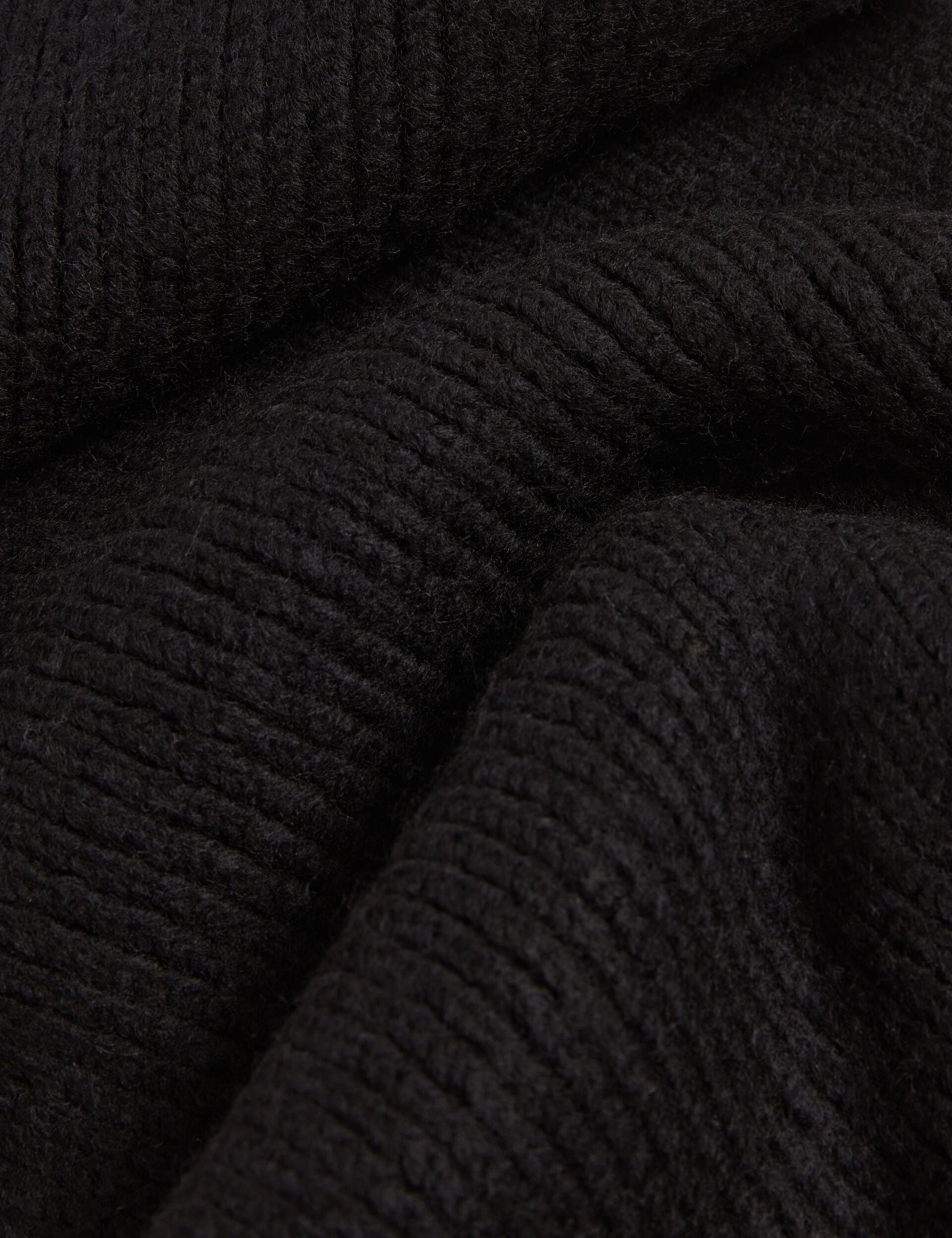 Ted Baker Lidiies Ribbed Wool Blend Knitted Scarf In Black Women's