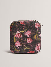 Ted Baker Tulsaa Floral Check Print Pu Jewellery Case Women's