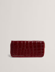Ted Baker Aleya Patent Croc Slim Travel Jewellery Case Women's