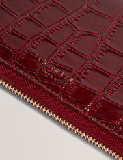 Ted Baker Aleya Patent Croc Slim Travel Jewellery Case Women's