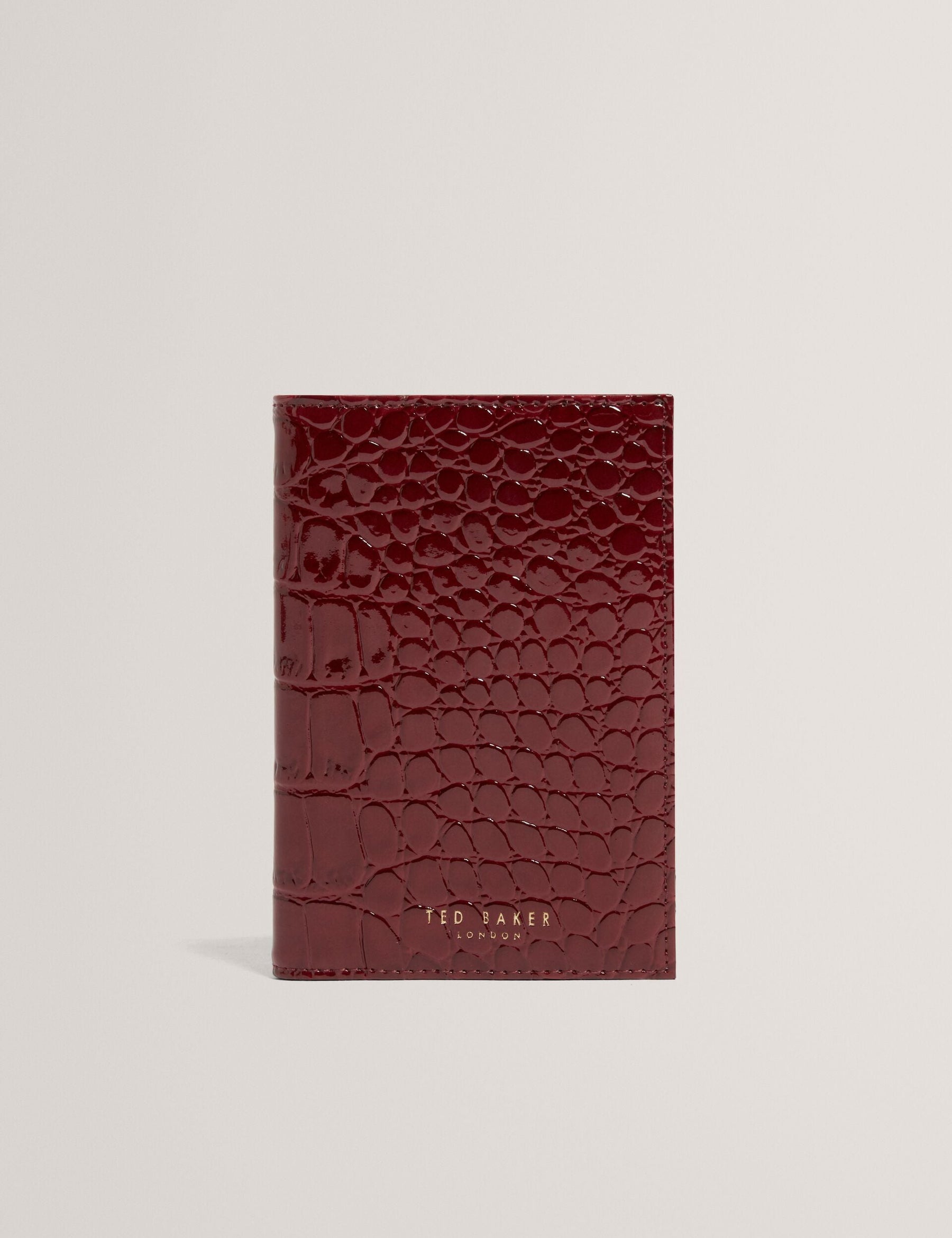 Ted Baker Kelliii Croc Effect Passport Cover Travel Pouch Women's