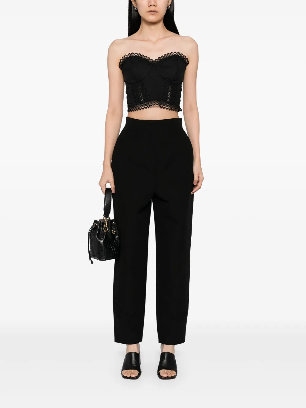 tapered-leg trousers