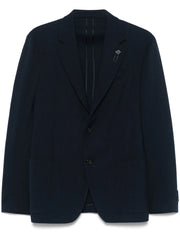 brooch-detail blazer