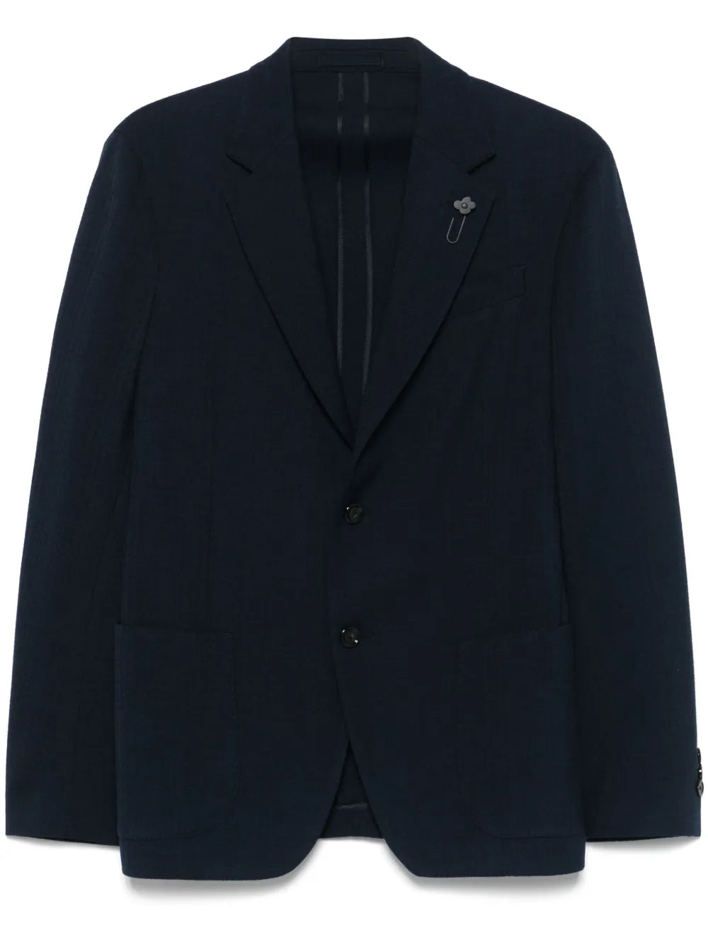 brooch-detail blazer