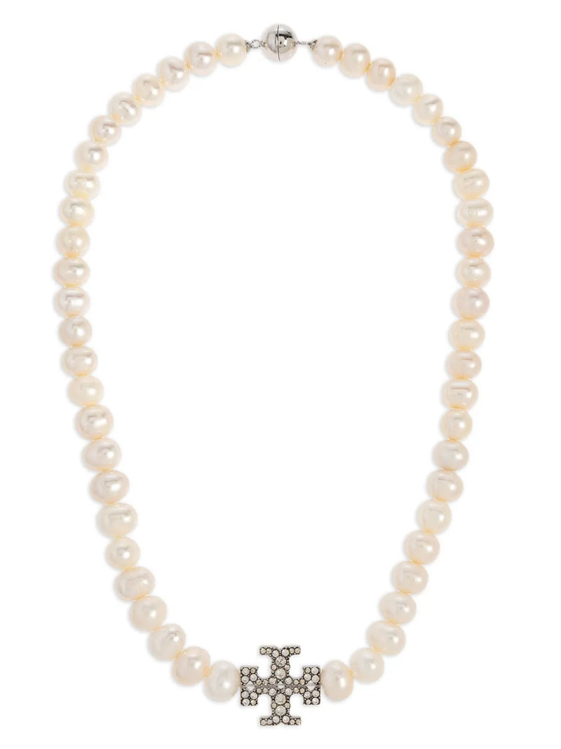 faux-pearl necklace