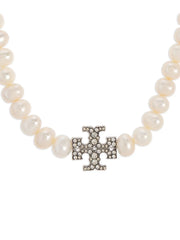 faux-pearl necklace