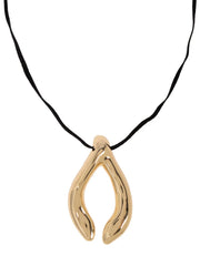 wishbone-motif necklace
