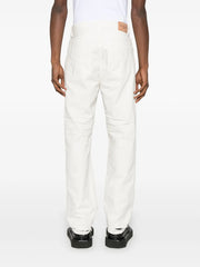 distressed-effect jeans