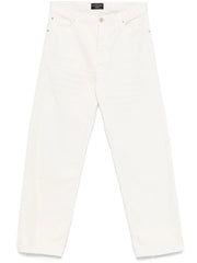 distressed-effect jeans