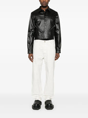 distressed-effect jeans
