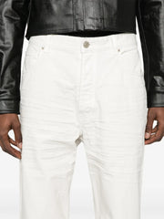 distressed-effect jeans