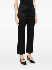 straight-leg cropped trousers