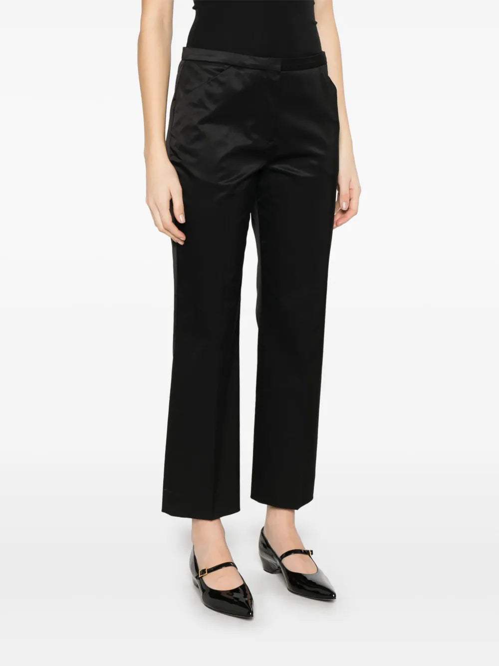 straight-leg cropped trousers